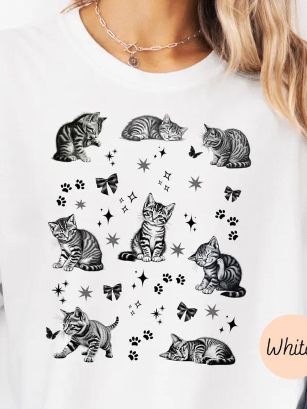 Graphic Cat Tshirt, Cute Cat Tee, Cat Lover Gift